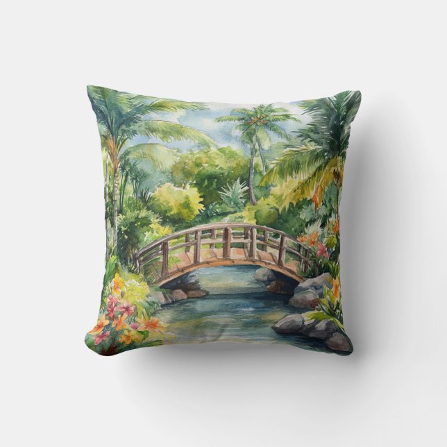 Tropical Bridge Cushion (Front)