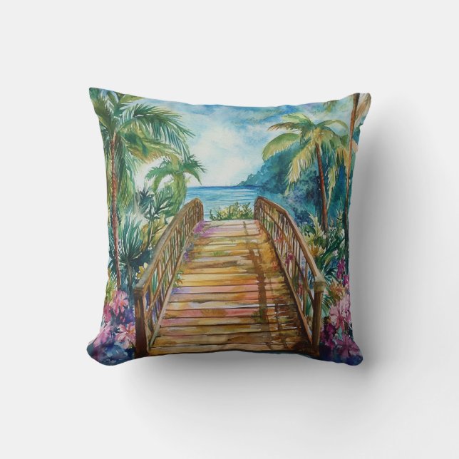 Tropical Bridge Cushion (Front)