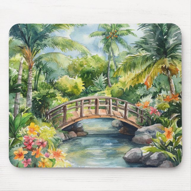 Tropical Bridge Mouse Pad (Front)