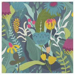 Tropical Bright Floral Pattern Fabric