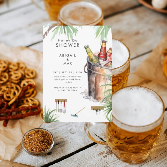 Tropical Bucket of Beer Honey Do Couples Shower II Invitation (Creator Uploaded)