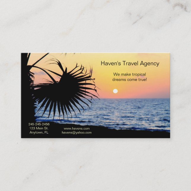 Tropical Business Card (Front)