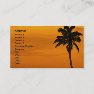 Tropical   business card