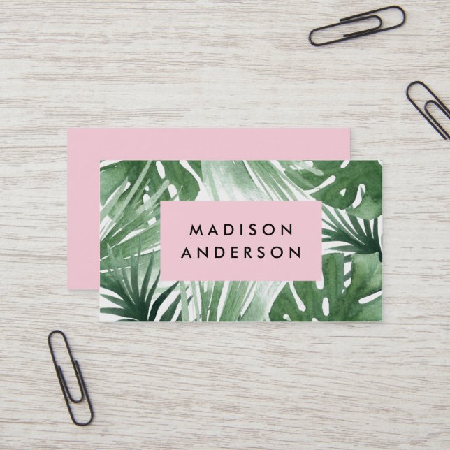 Tropical Business Cards (Front/Back In Situ)