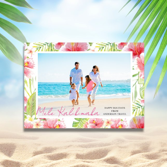 Tropical Business Mele Kalikimaka Holiday Card (Creator Uploaded)