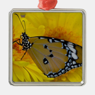 Tropical Butterflies Metal Ornament