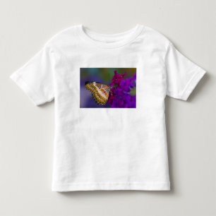 Tropical Butterfly on Purple Flowers Toddler T-Shirt