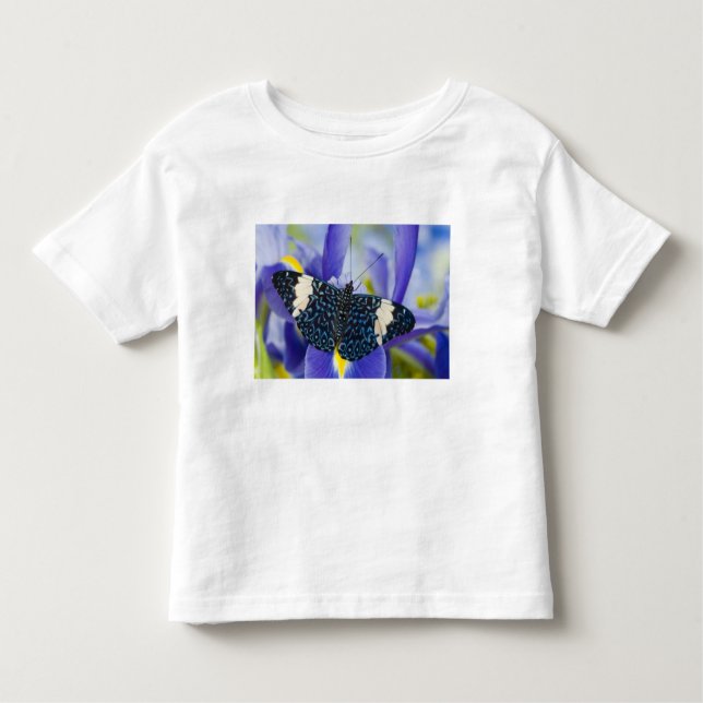 Tropical Butterfly Purple Iris Toddler T-Shirt (Front)
