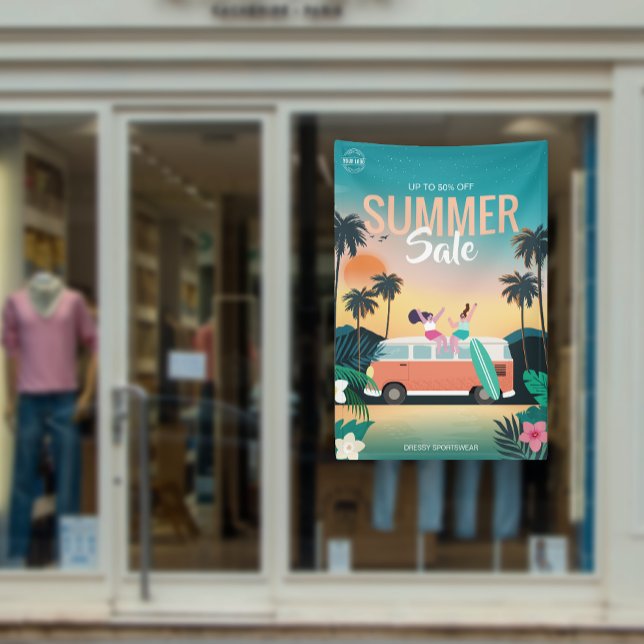 Tropical Camping Summer Sale Business Ads Banner (Tropical Camping Summer Sale Business Ads Banner)