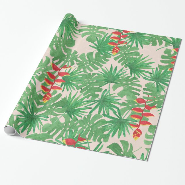 Tropical Canopy Wrapping Paper (Unrolled)