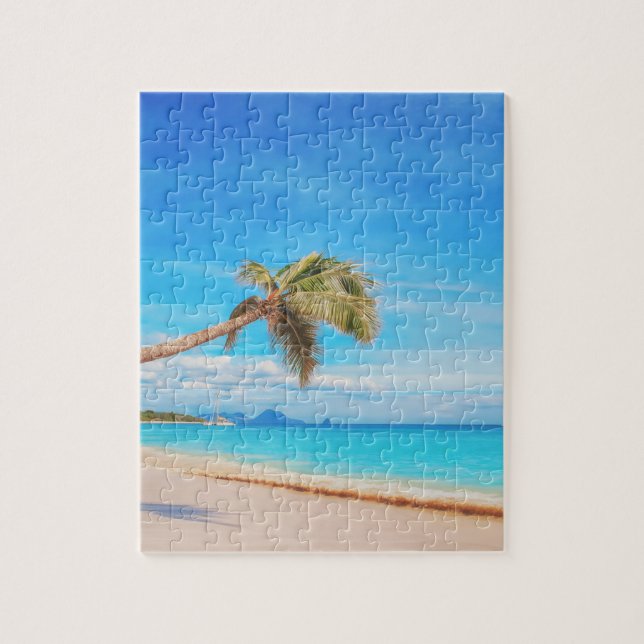 Tropical Caribbean beach Jigsaw Puzzle (Vertical)