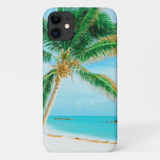 Tropical Caribbean Island Beach Palm Tree Case-Mate iPhone Case (Back)