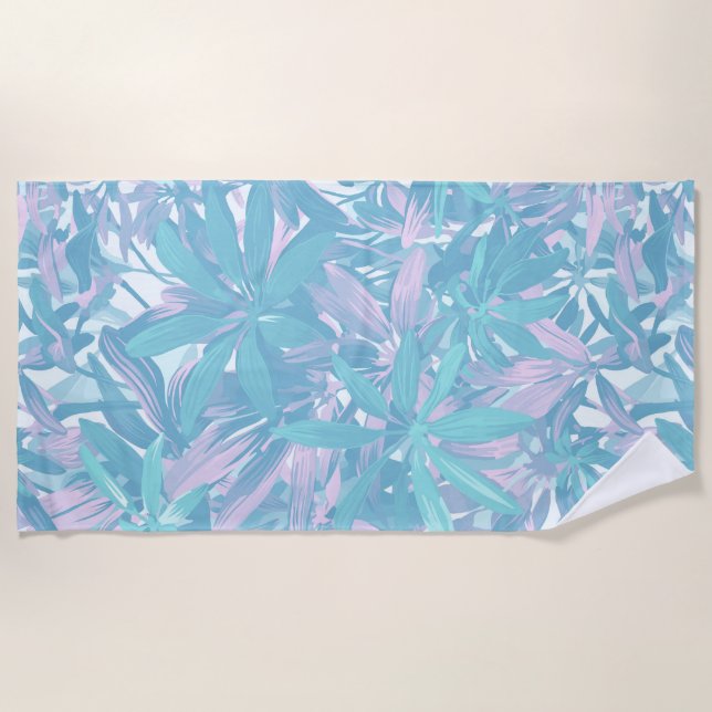 Tropical Caribbean Morning Beach Towel (Front)