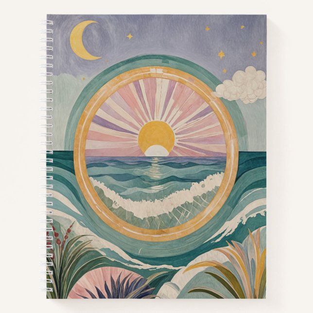 Tropical Celestial Shore Notebook (Front)