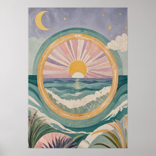 Tropical Celestial Shore Poster