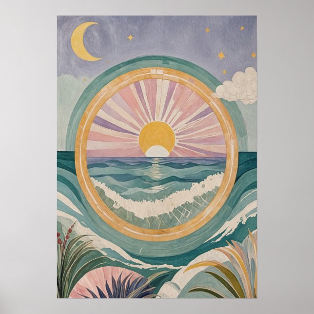 Tropical Celestial Shore Poster (Front)