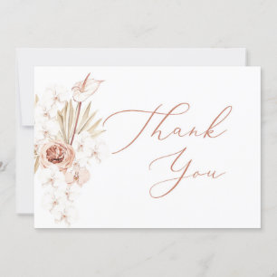 Tropical chic anthurium thank you card