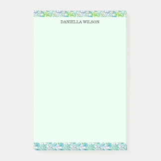 Tropical Chic Botanical Floral Watercolor Custom Post-it Notes