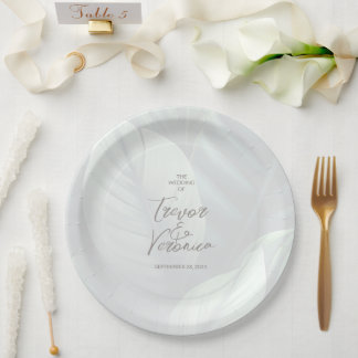 Tropical Chic Wedding Bridal Shower Paper Plate