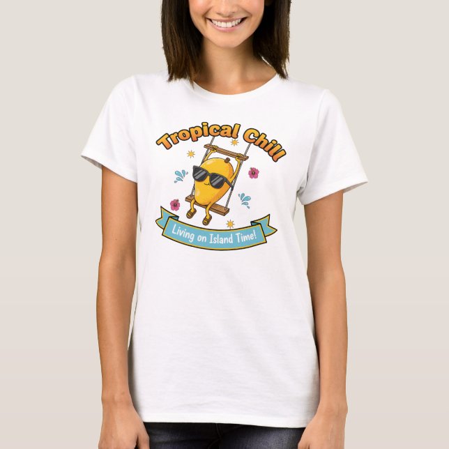 Tropical Chill – Island Time Hammock Tee (Front)