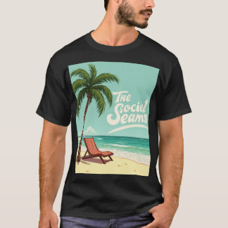 Tropical Chill – Palm Tree & Beach Chair T-Shirt