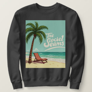 Tropical Chill – Palm Tree & Beach Chair T-Shirt Sweatshirt