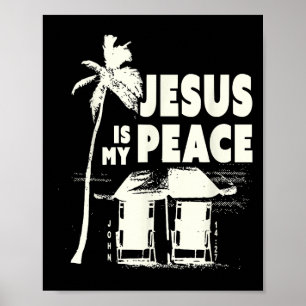 Tropical Christian Beach Biblical Quote Jesus Is M Poster