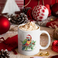 Tropical Christmas Bird Monogram