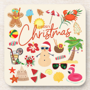 Tropical Christmas Coaster