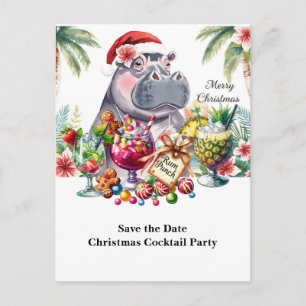 Tropical Christmas Cocktail Party Invitation 
