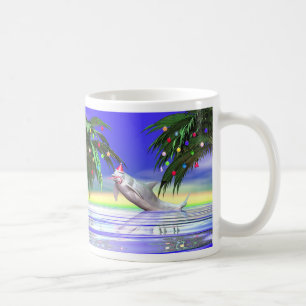 Tropical Christmas Dolphin Coffee Mug