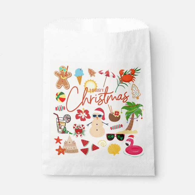  Tropical Christmas Favour Bag (Front)