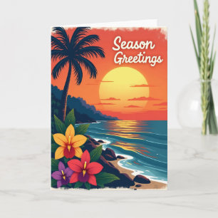 Tropical Christmas Glow Card