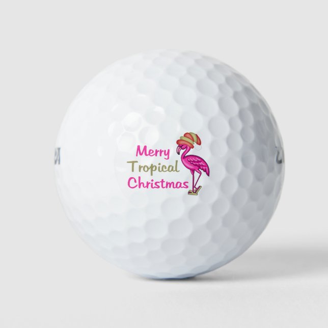 Tropical Christmas Golf Balls (Front)