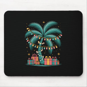 Tropical Christmas Hawaiian Santa Palm Tree With L Mouse Pad