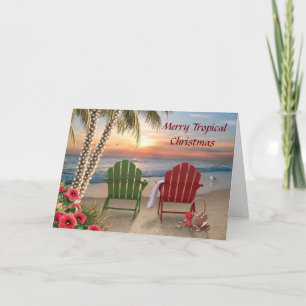 Tropical Christmas Holiday Card