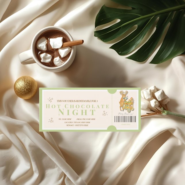 Tropical Christmas Hot Chocolate Voucher Card (Tropical Christmas Hot Chocolate Voucher Card)