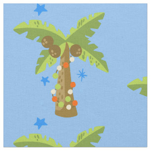 tropical christmas july palm tree summer xmas fabric