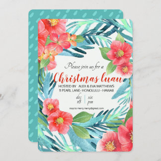 Tropical Christmas Luau Invitation