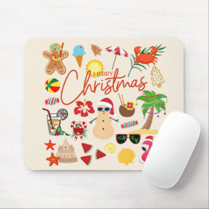 Tropical Christmas Mouse Pad