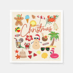 Tropical Christmas Napkin