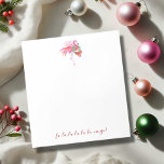 Tropical Christmas Notepads Pink Flamingo<br><div class="desc">These tropical Christmas notepads feature a watercolor pink flamingo with a holiday wreath. Use the template fields to add your personalised text. A unique choice for the holiday season. Order small quantities or Christmas notepads in bulk. To see more designs like this visit www.zazzle.com/dotellabelle Watercolor art and design by Victoria...</div>