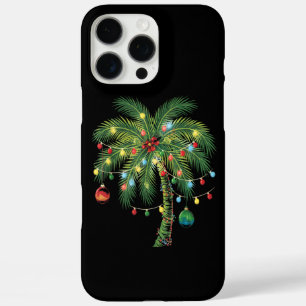 Tropical Christmas Palm Tree with Lights and Ornam iPhone 16 Pro Max Case