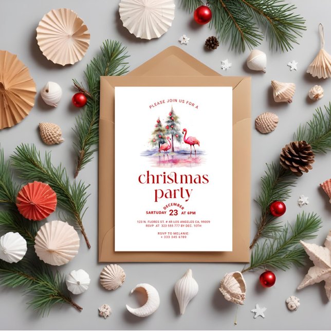 Tropical Christmas Party Invitation (Creator Uploaded)