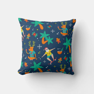 Tropical Christmas Pattern Cushion