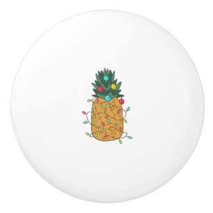 Tropical Christmas Pineapple Ceramic Knob