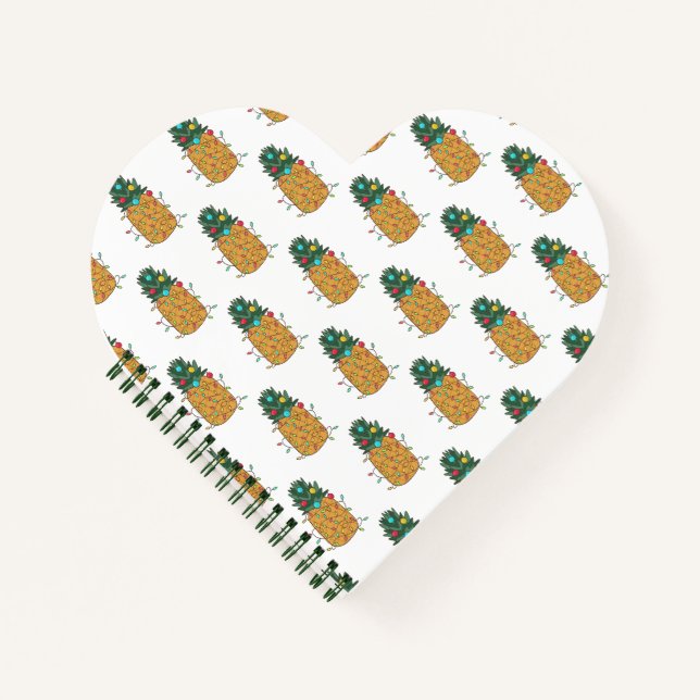 Tropical Christmas Pineapple Notebook (Front)