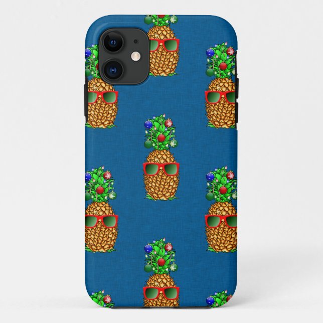 Tropical Christmas Pineapple Warm Xmas Case-Mate iPhone Case (Back)