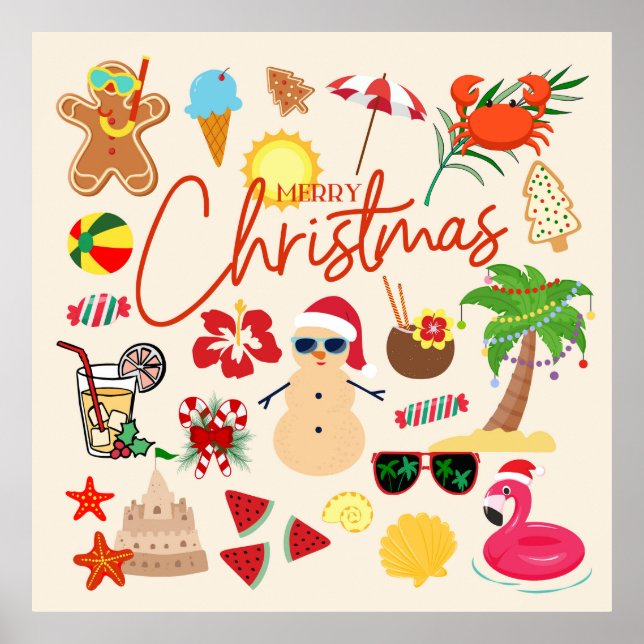 Tropical Christmas Poster (Front)