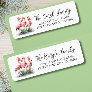 Tropical Christmas Return Address Label